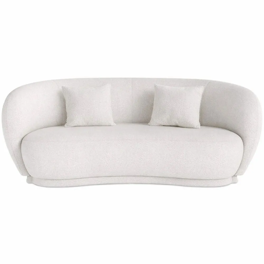 Curved Sofa - 3 Seater - Boucle Fabric - Curvy image 8