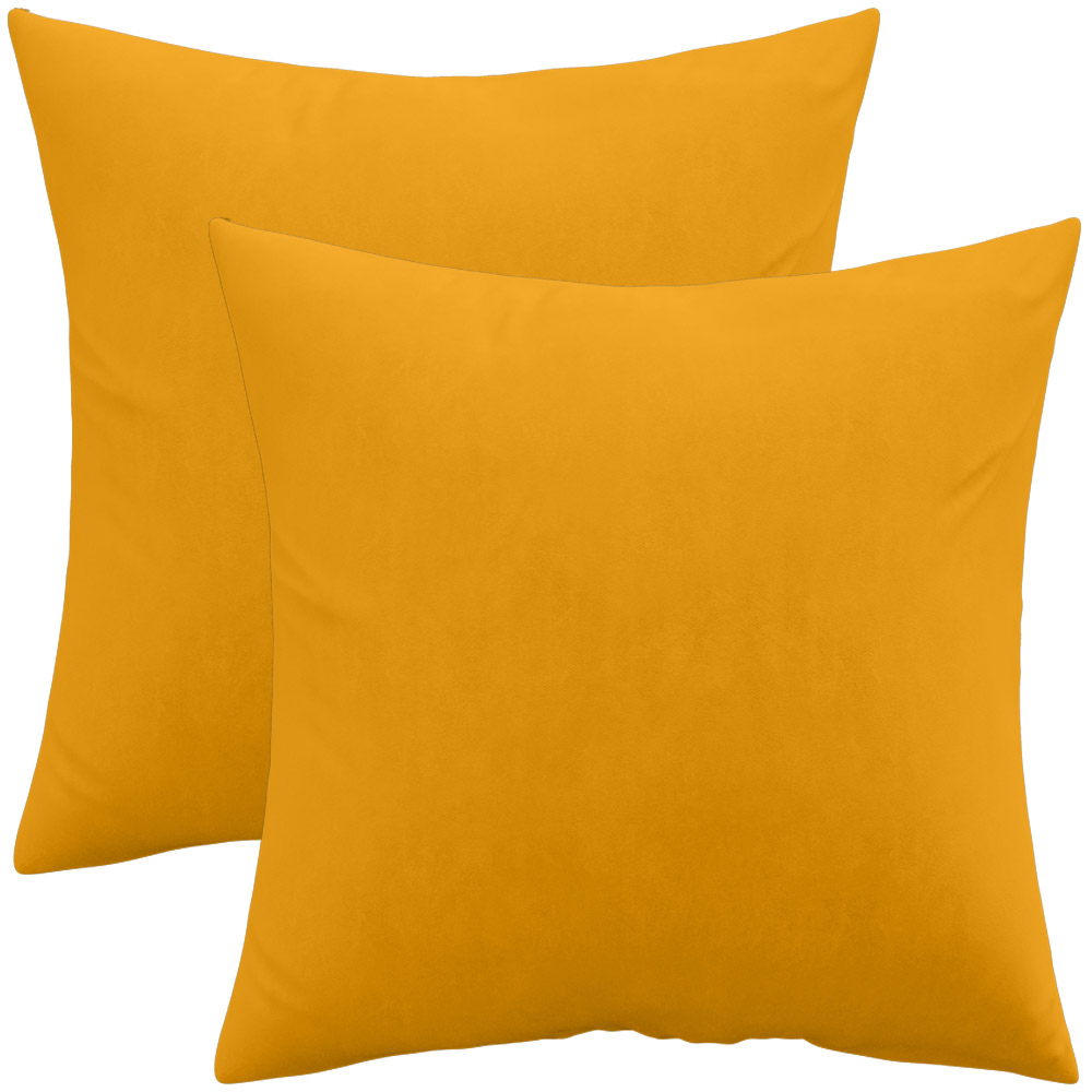  Buy Pack of 2 velvet cushions - cover and filling - Mesmal Yellow 60631 - in the UK