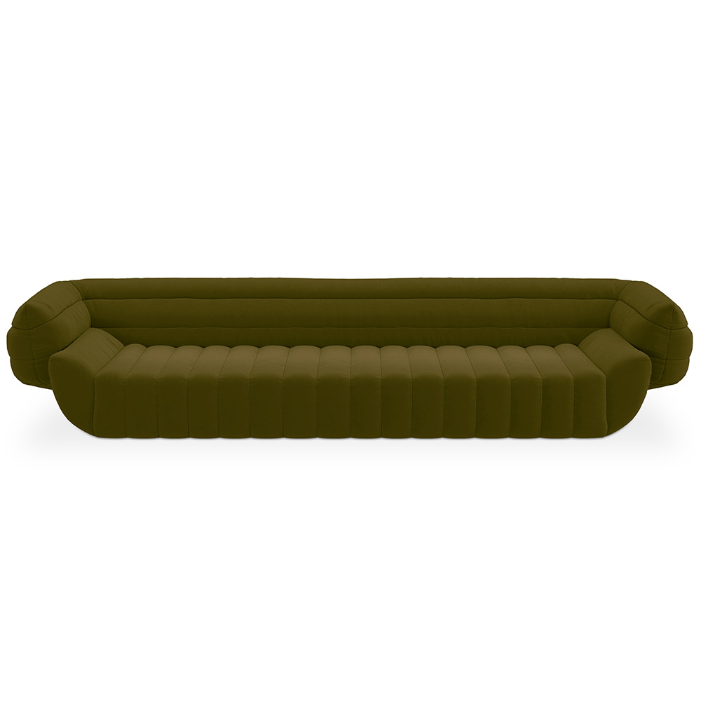 Buy Velvet Upholstered Sofa - 4/5 seats - Caden Olive 60641 - in the UK