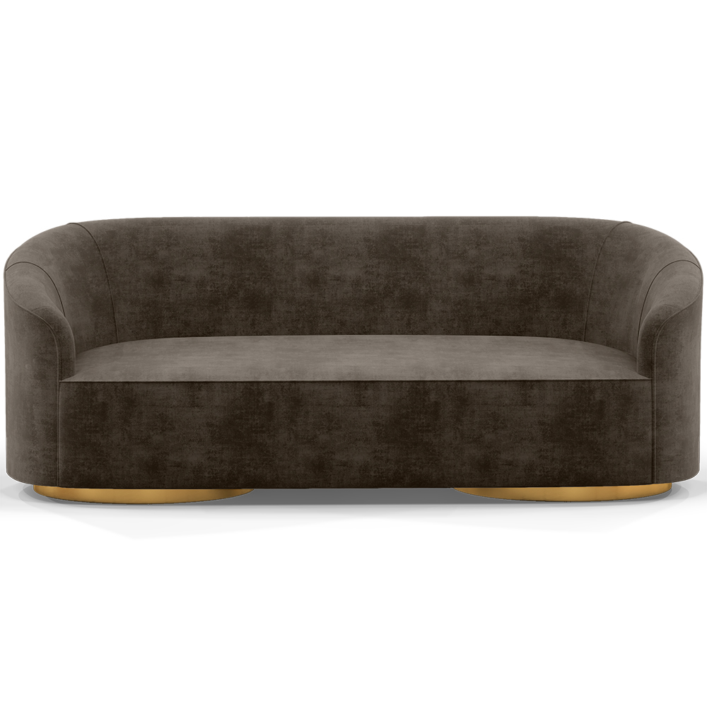  Buy 3/4-Seater Velvet Upholstered Sofa - Herina Taupe 60648 - in the UK