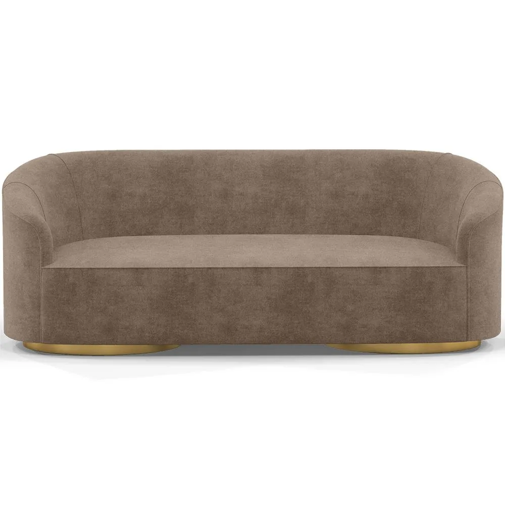 3/4-Seater Velvet Upholstered Sofa - Herina image 8