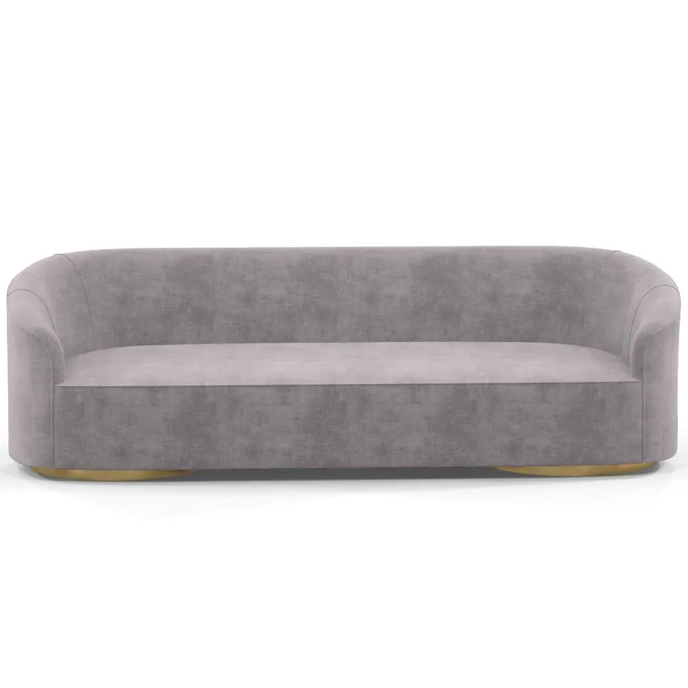 4/5-Seater Velvet Upholstered Sofa - Herina image 8