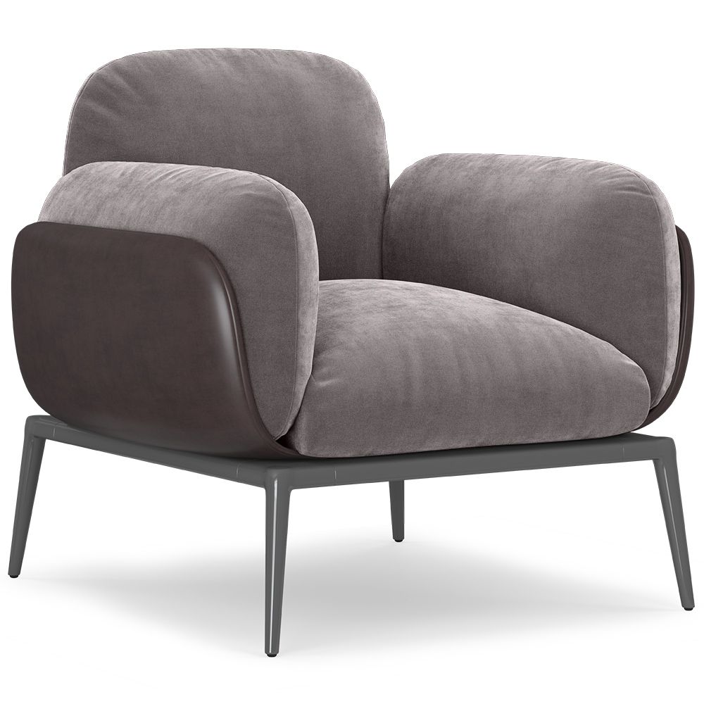 Upholstered Velvet Armchair - June image 8
