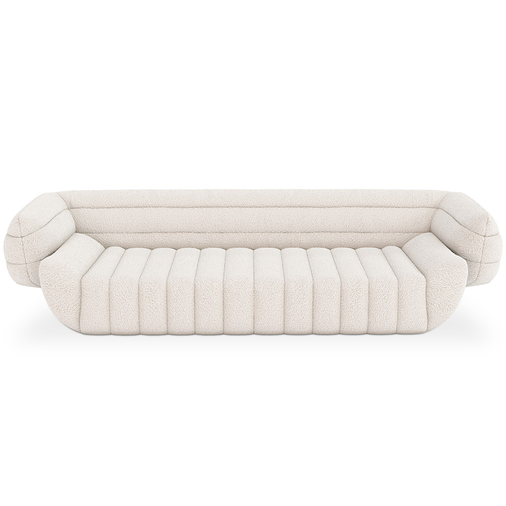  Buy Bouclé Fabric Upholstered Sofa - 3/4 Seats - Caden White 60655 - in the UK