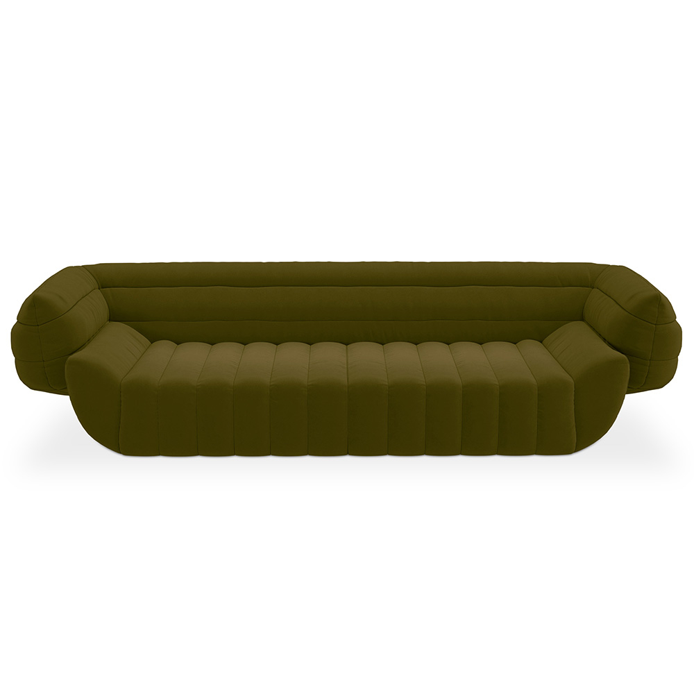  Buy Velvet Upholstered Sofa - 3/4 seats - Caden Olive 60640 - in the UK