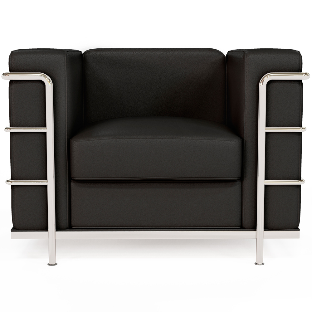  Buy Design Armchair - Upholstered in Vegan Leather - Lecur Black 60657 - in the UK