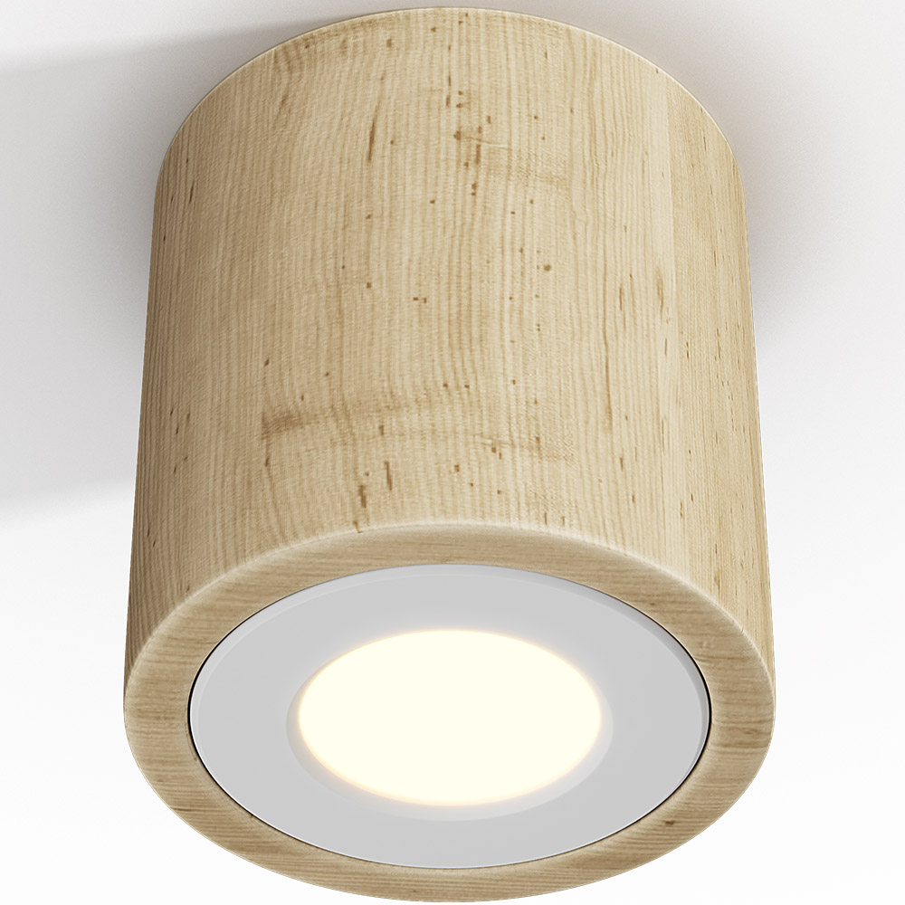  Buy Wooden Ceiling Spotlight - Treva Natural 60676 - in the UK