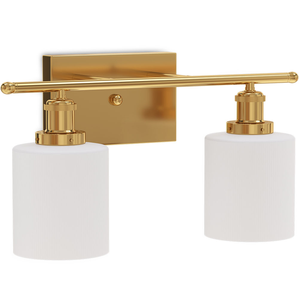  Buy Wall Lamp Aged Gold - 2-Light Wall Sconce - Lima Aged Gold 60684 - in the UK