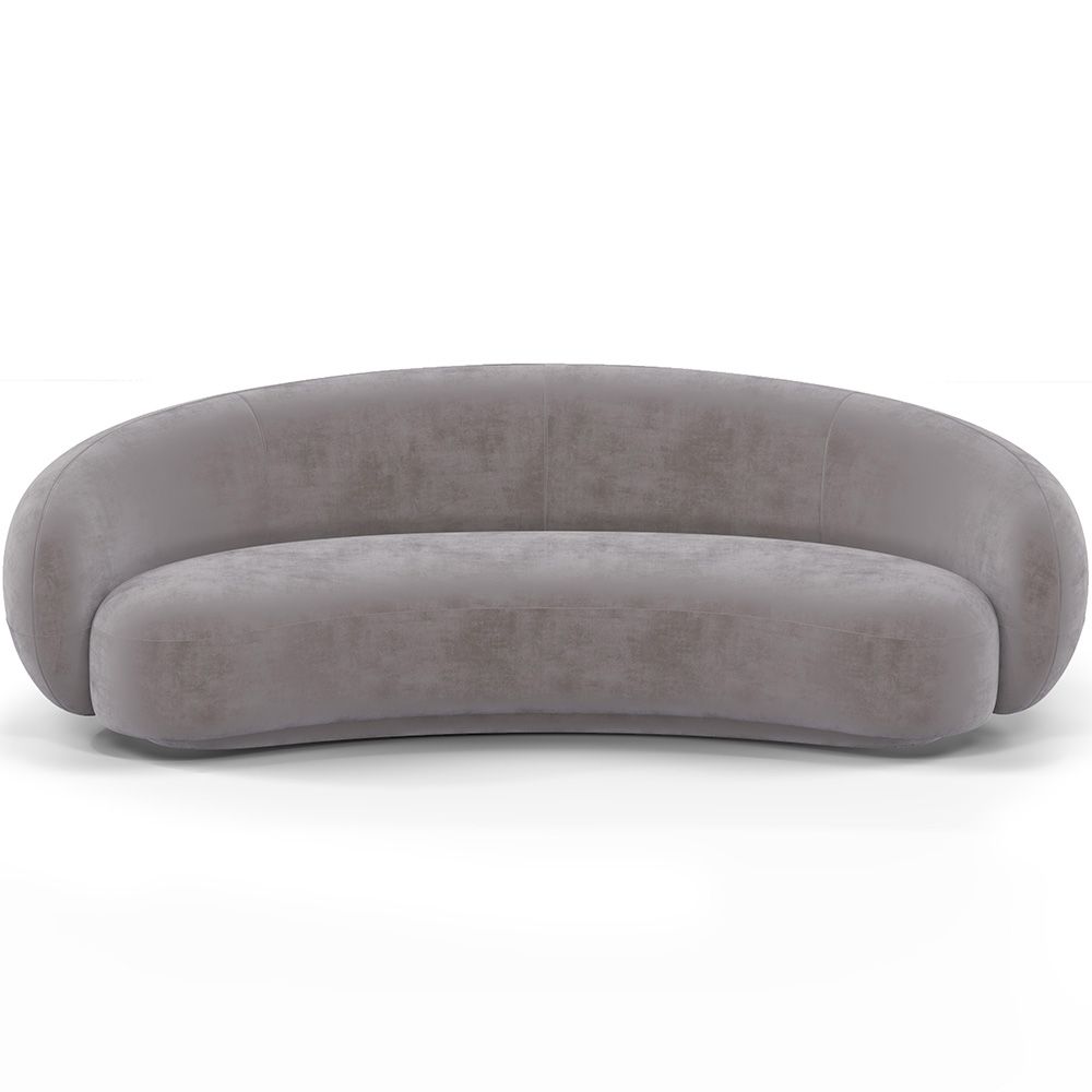 Velvet Curved Sofa - 3/4 Seats - Souta image 8