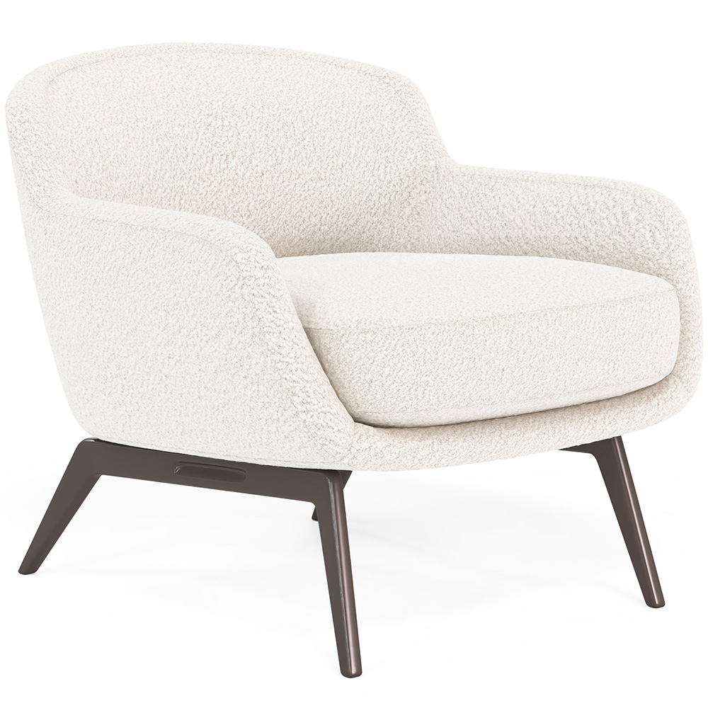  Buy Bouclé Upholstered Armchair - Jenna White 60695 - in the UK
