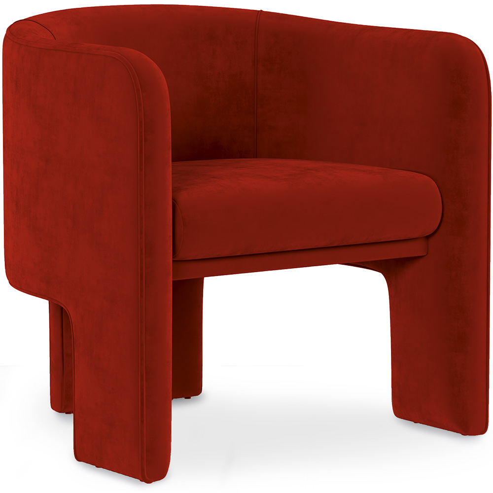  Buy Velvet Upholstered Armchair - Callum Red 60700 - in the UK