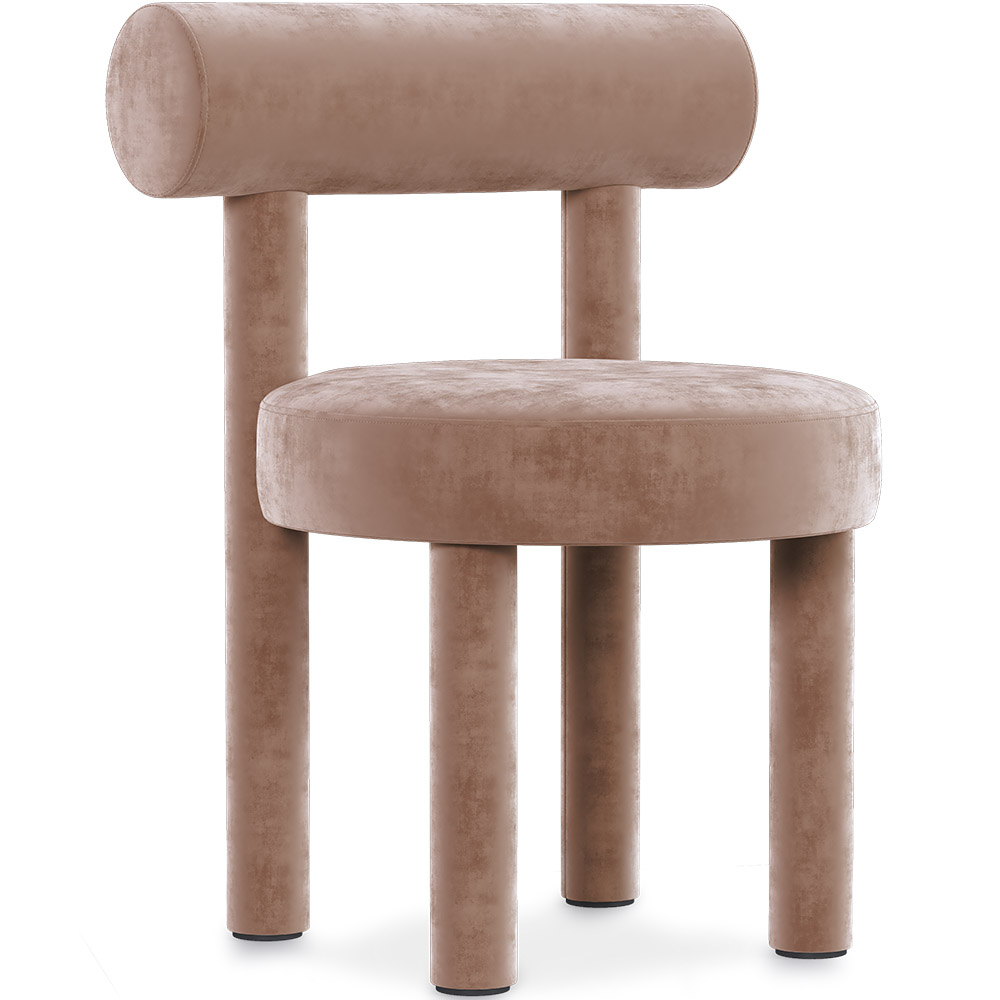  Buy Dining Chair - Upholstered in Velvet - Rhys Cream 60708 - in the UK