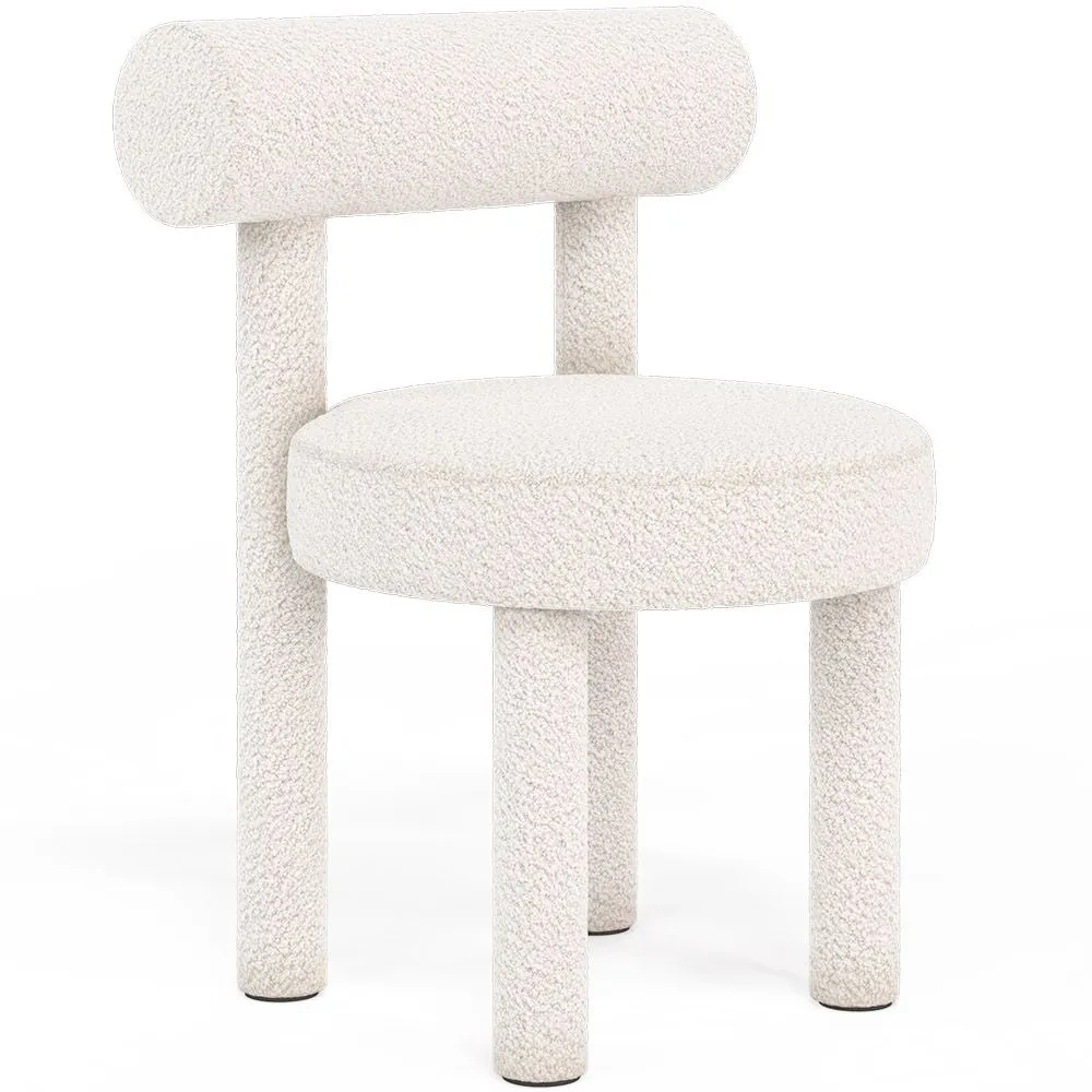 Dining Chair - Upholstered in Bouclé Fabric - Rhys image 8
