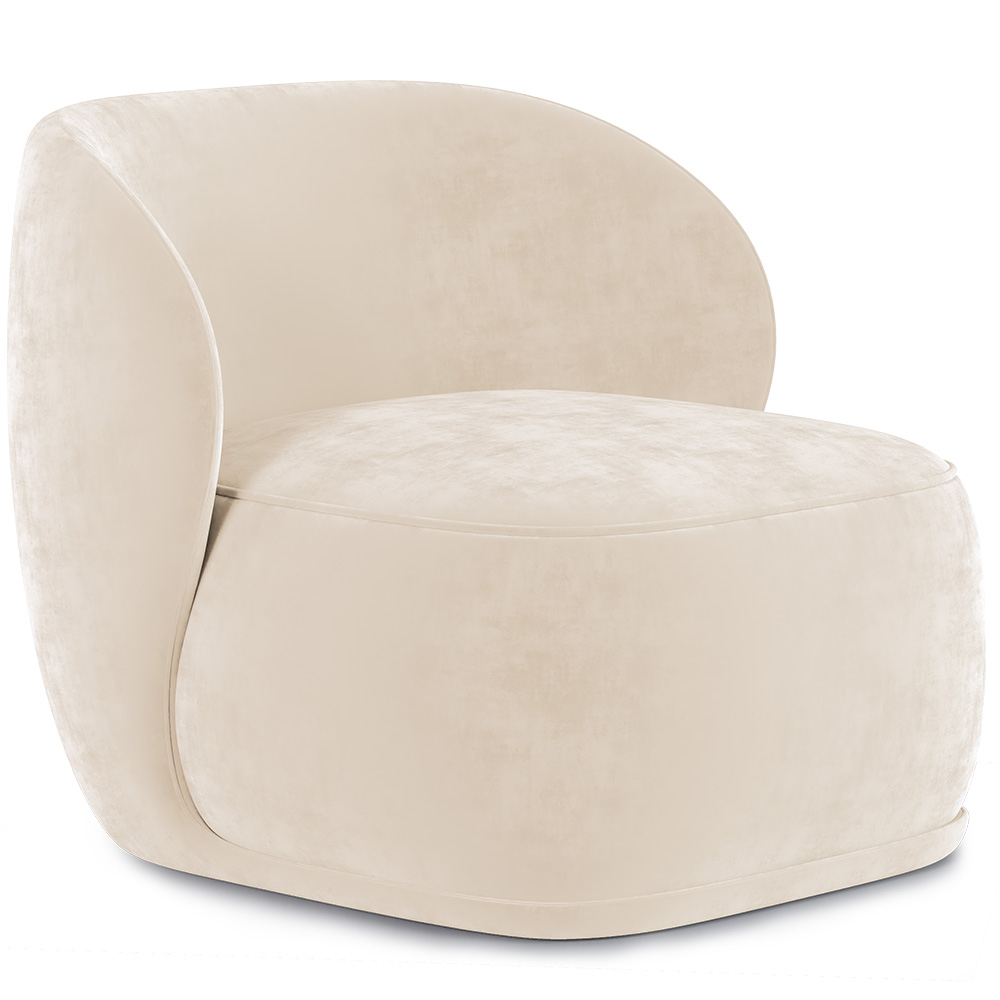  Buy Velvet Upholstered Armchair - Mykel Beige 60702 - in the UK