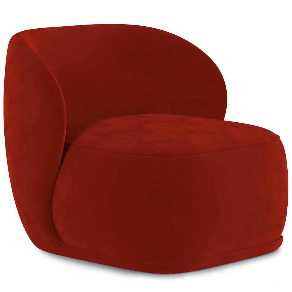  Buy Velvet Upholstered Armchair - Mykel Red 60702 - in the UK