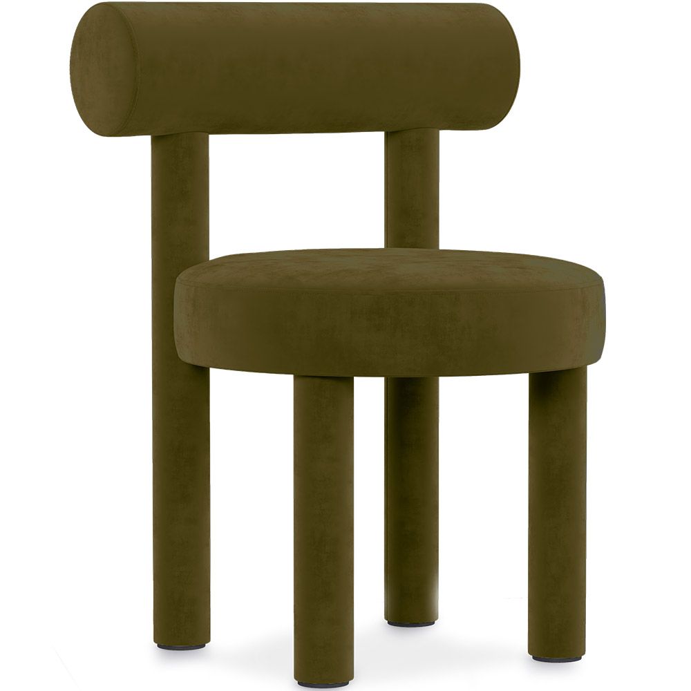  Buy Dining Chair - Upholstered in Velvet - Rhys Olive 60708 - in the UK