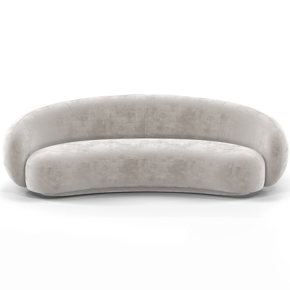Velvet Curved Sofa - 3/4 Seats - Souta image 8