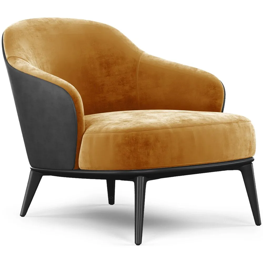  Velvet Upholstered Armchair - Luc image 8