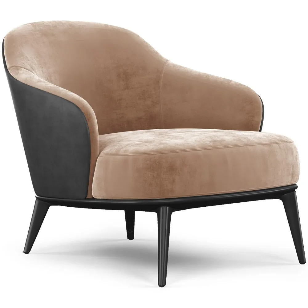  Velvet Upholstered Armchair - Luc image 8