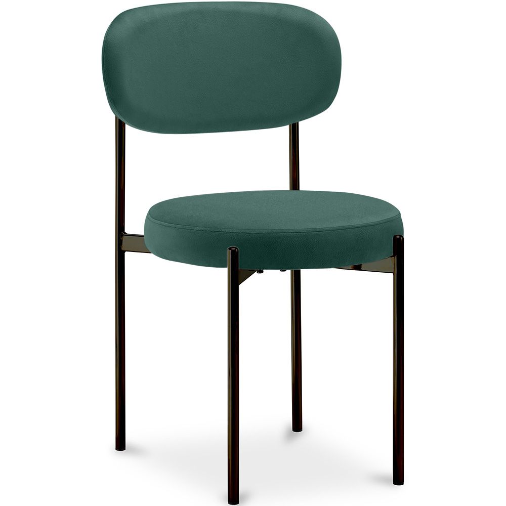 Dining Chair - Upholstered in Velvet - Black Metal - Margot image 8