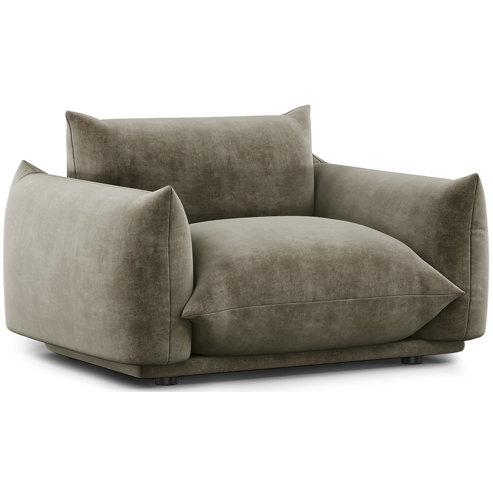  Buy Armchair - Velvet Upholstery - Wers Taupe 61011 - in the UK