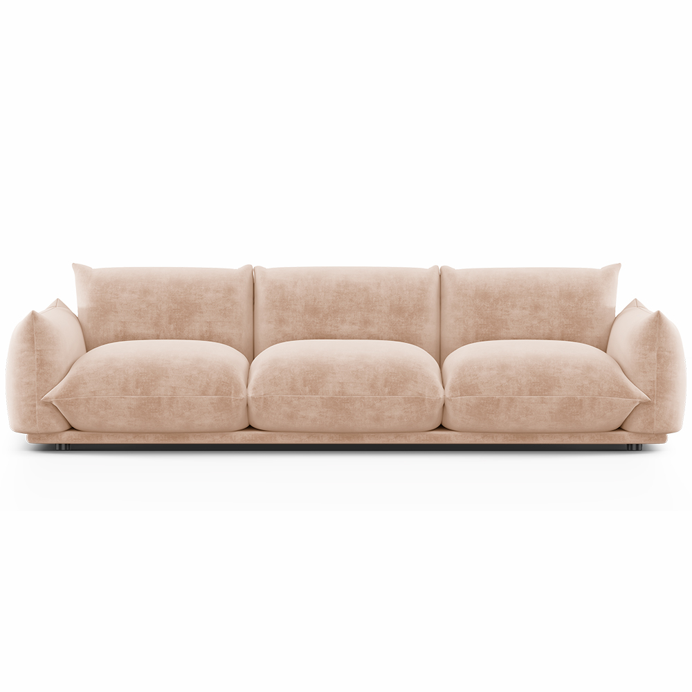  Buy 3-Seater Sofa - Velvet Upholstery - Wers Beige 61013 - in the UK