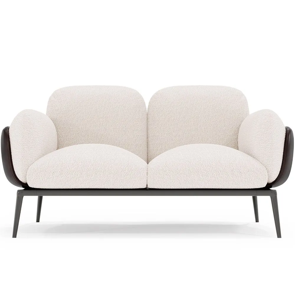 2-Seater Sofa - Upholstered in Bouclé Fabric - Vandan image 8