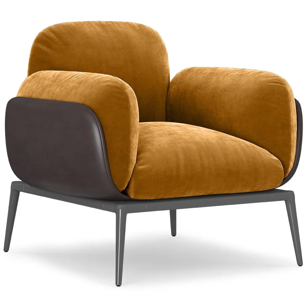 Upholstered Velvet Armchair - June image 8