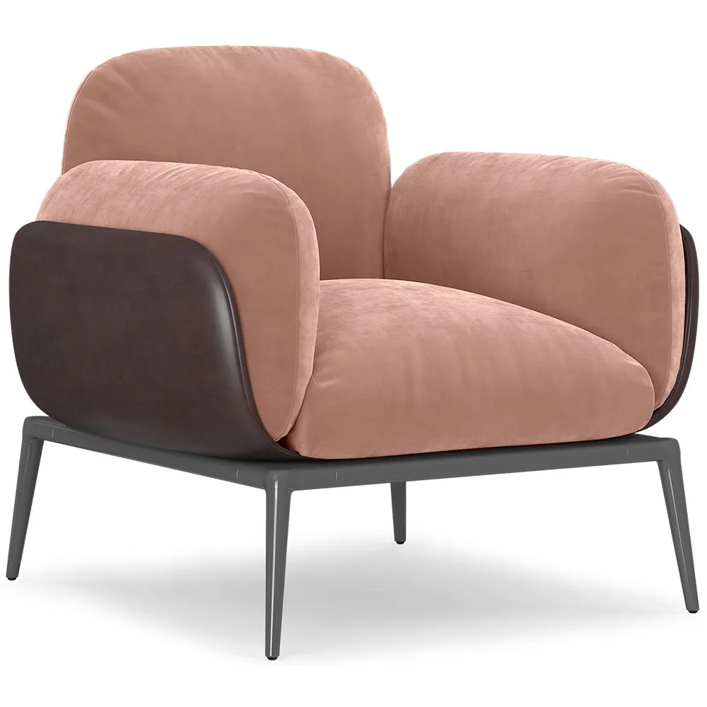 Upholstered Velvet Armchair - June image 8