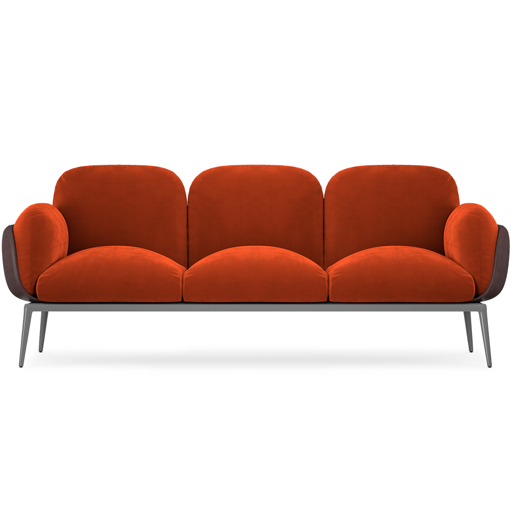  Buy 3-Seater Sofa - Upholstered in Velvet - Vandan Brick 60652 - in the UK