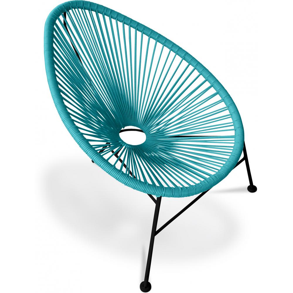Acapulco Chair - Black Legs - Turquoise
