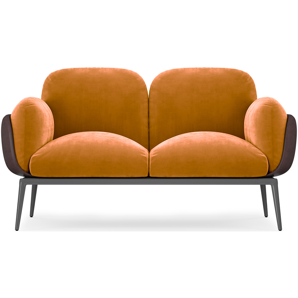  Buy 2-Seater Sofa - Upholstered in Velvet - Vandan Mustard 60651 - in the UK