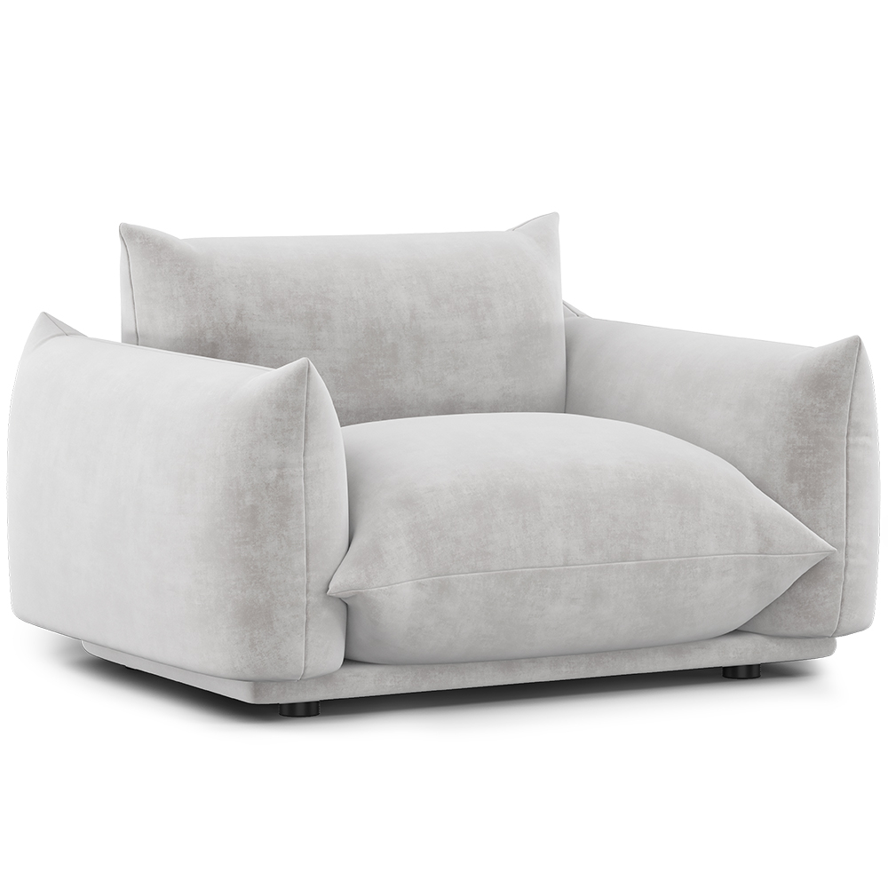  Buy Armchair - Velvet Upholstery - Wers Light grey 61011 - in the UK