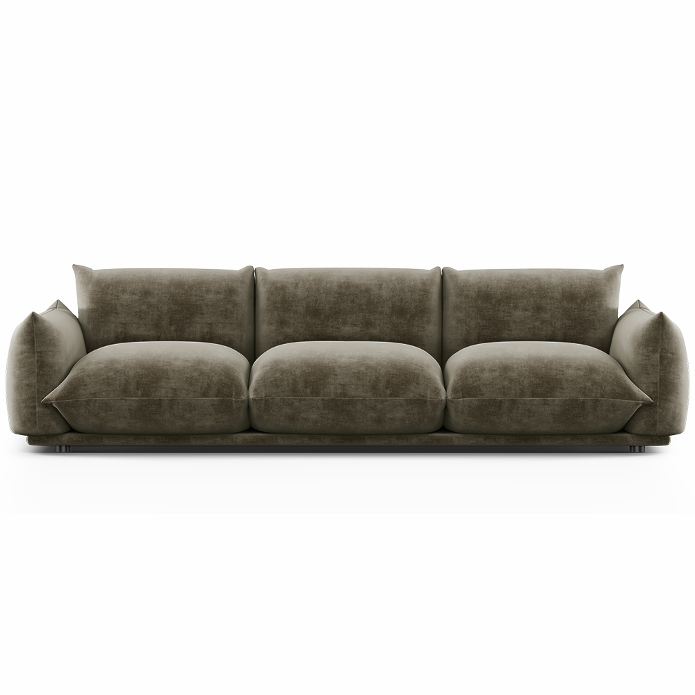  Buy 3-Seater Sofa - Velvet Upholstery - Wers Taupe 61013 - in the UK