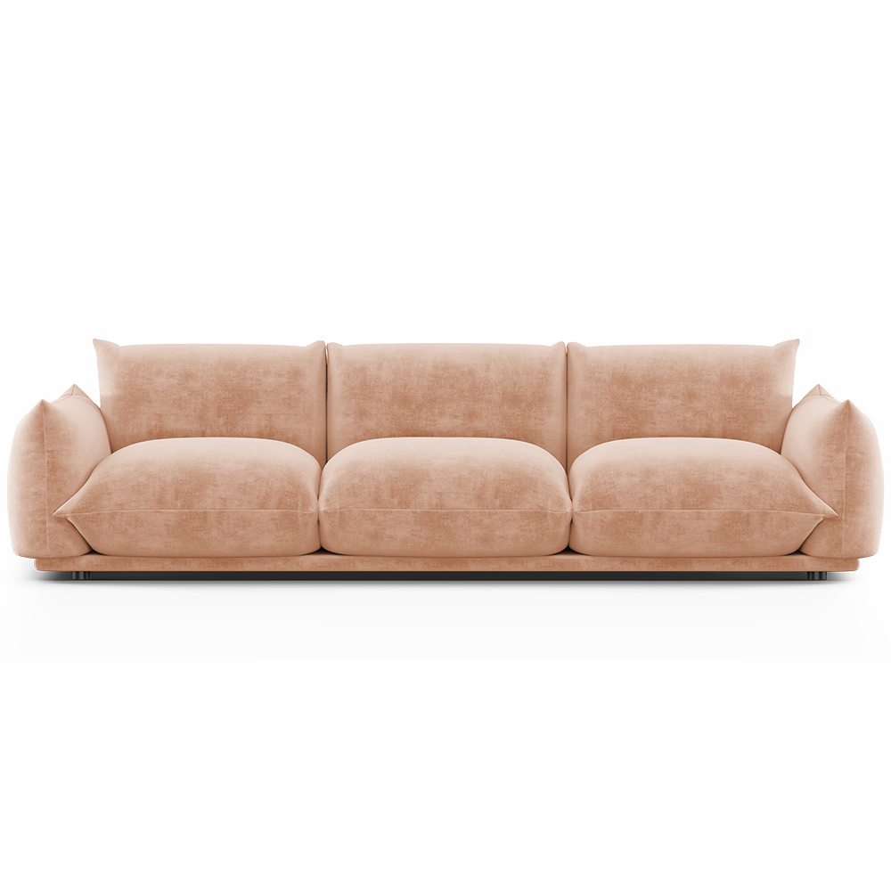  Buy 3-Seater Sofa - Velvet Upholstery - Wers Cream 61013 - in the UK