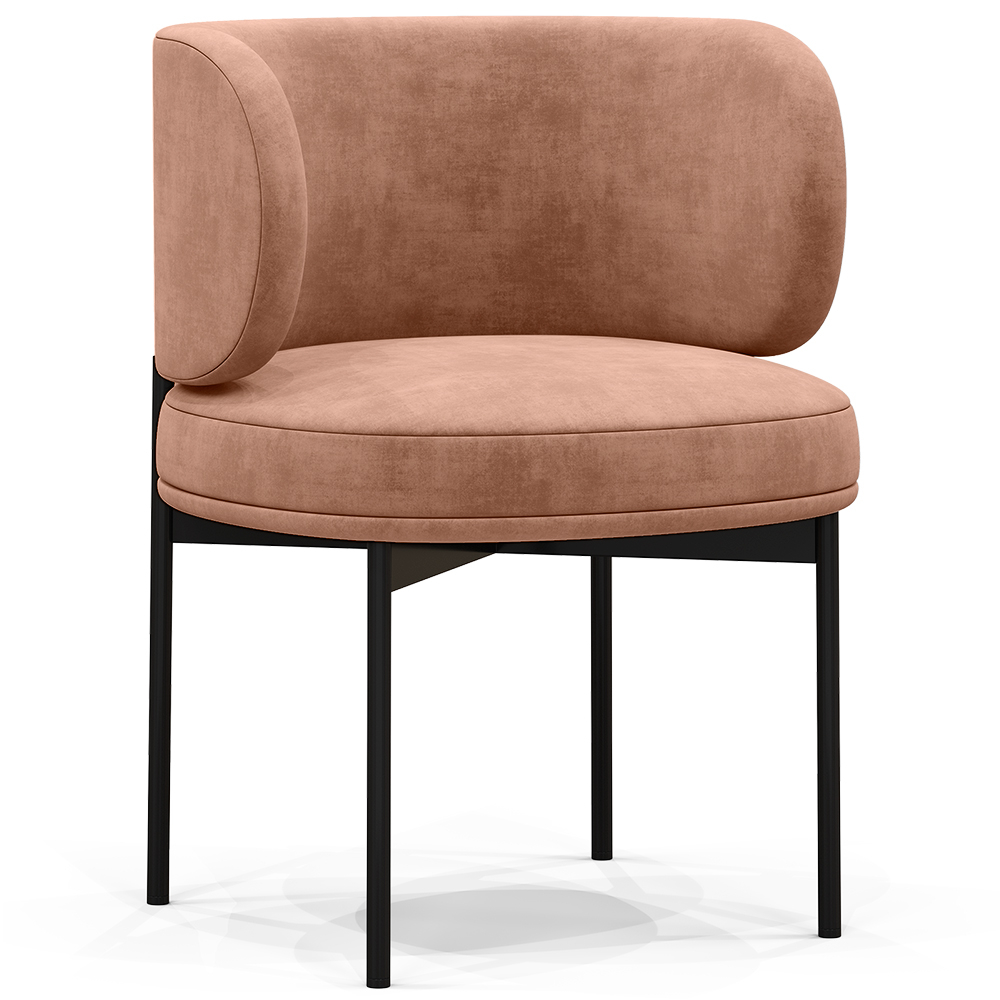  Buy Dining Chair - Upholstered in Velvet - Loraine Cream 61007 - in the UK