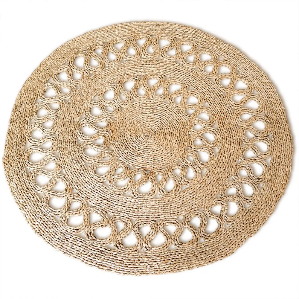 Round Jute Rug - Boho Bali - 120 CM - Ilya image 8