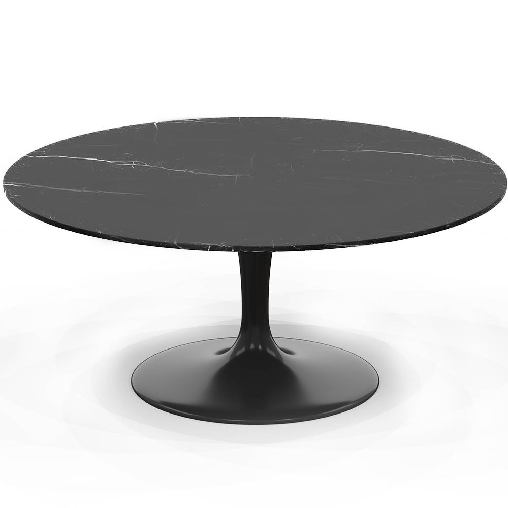  Buy Round Marble Dining Table - 90cm - Tuli Black 13301 - in the UK