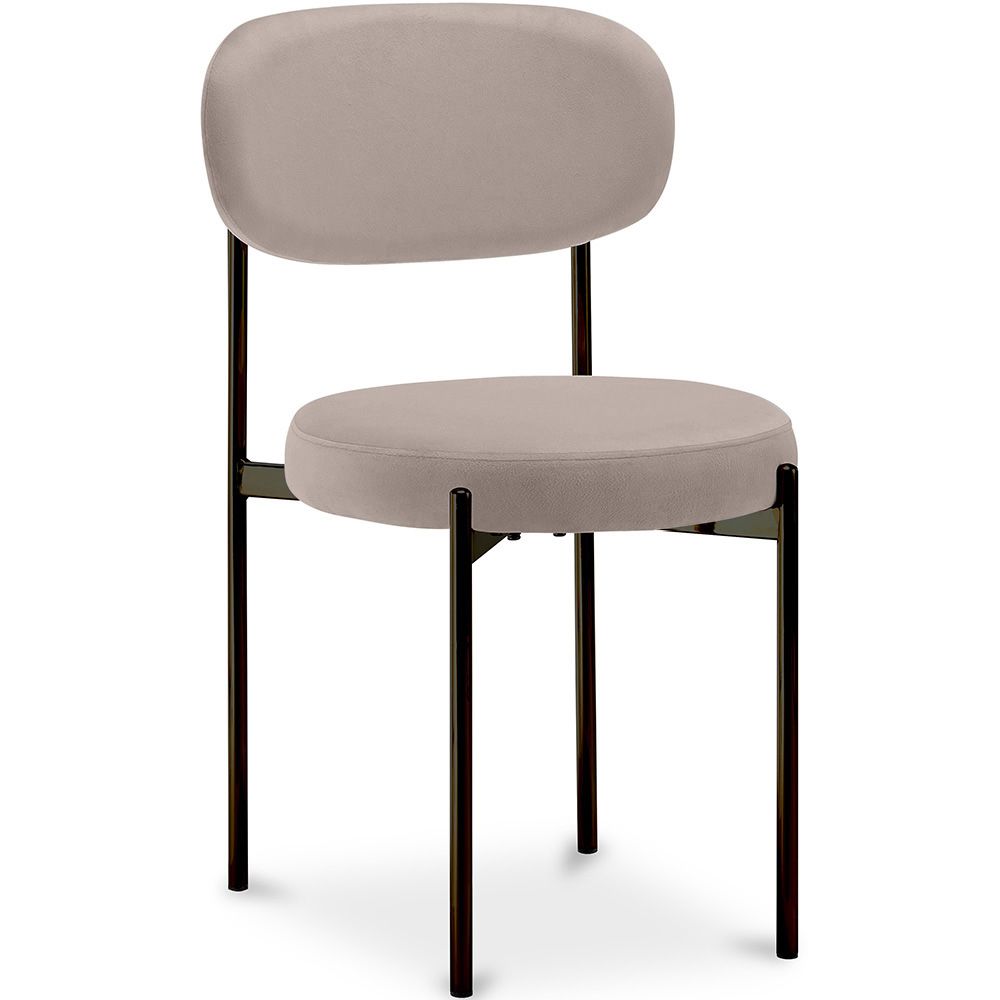 Dining Chair - Upholstered in Velvet - Black Metal - Margot image 8