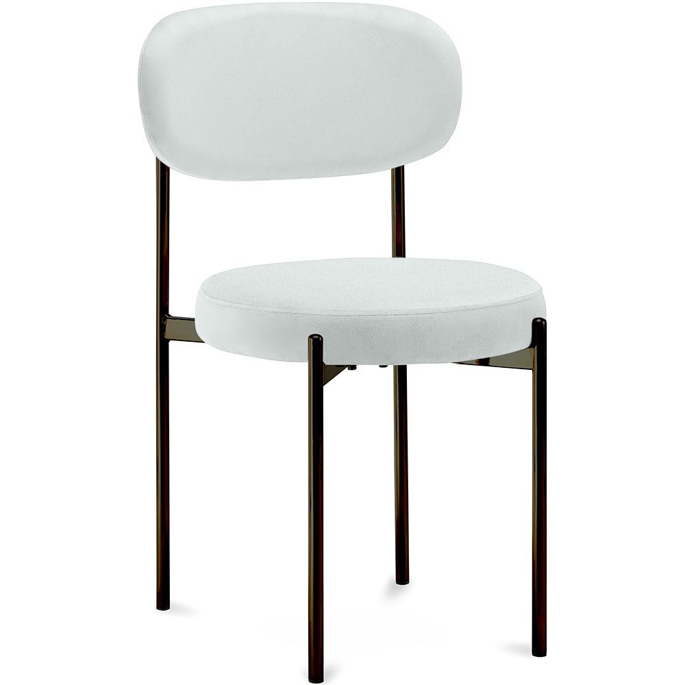 Dining Chair - Upholstered in Velvet - Black Metal - Margot image 8