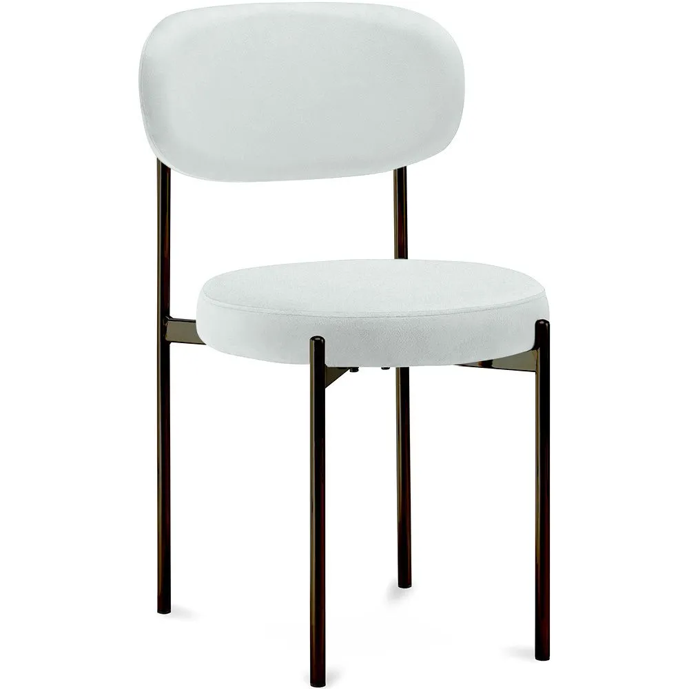 Dining Chair - Upholstered in Velvet - Black Metal - Margot image 8