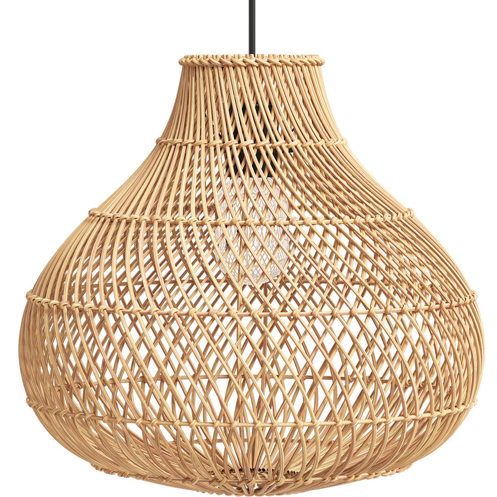  Buy Rattan Ceiling Lamp - Bali Boho Hanging Lamp - Wayan Natural 61136 - in the UK