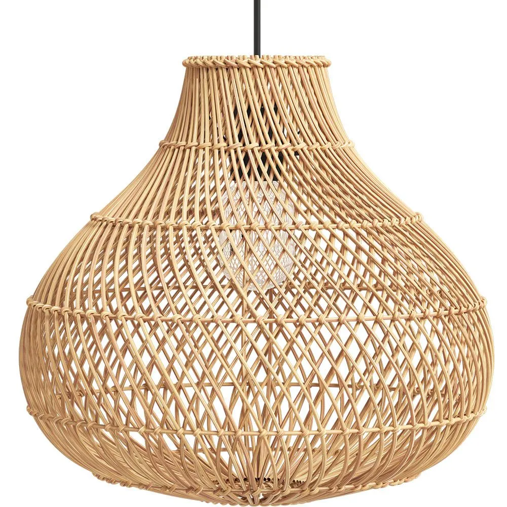 Rattan Ceiling Lamp - Bali Boho Hanging Lamp - Wayan image 8