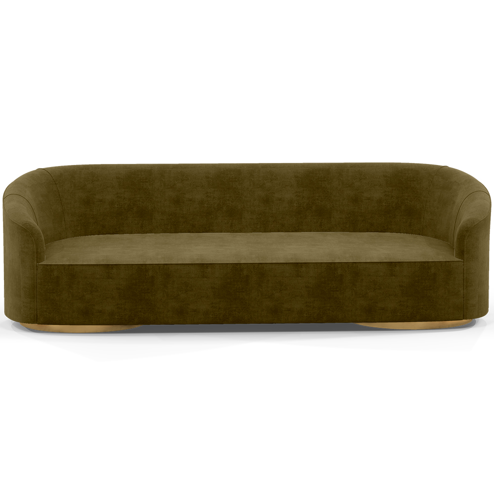  Buy 4/5-Seater Velvet Upholstered Sofa - Herina Olive 60649 - in the UK