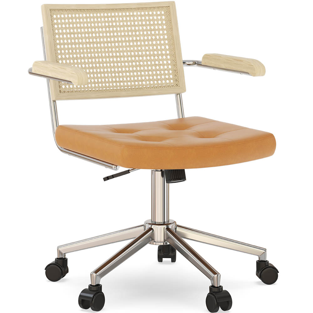  Buy Rattan Office Chair - Swivel - Goner Brown 61143 - in the UK