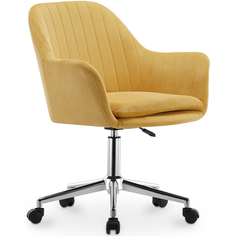  Buy Swivel Office Chair with Armrests - Lumby Yellow 61145 - in the UK