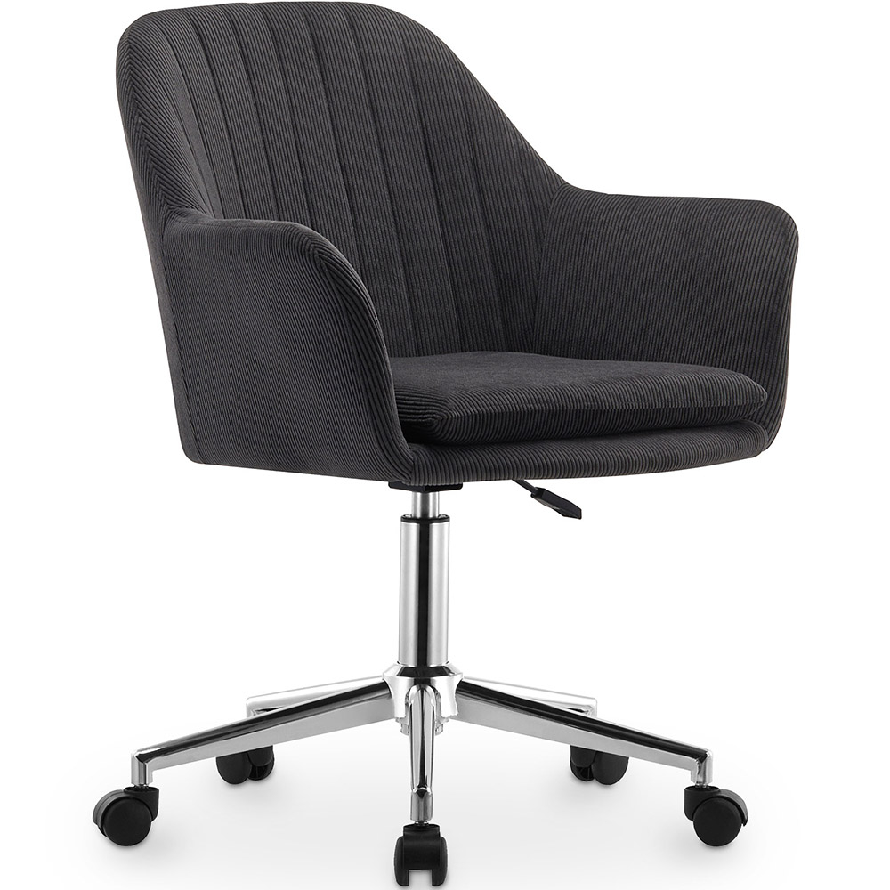  Buy Swivel Office Chair with Armrests - Lumby Dark grey 61145 - in the UK