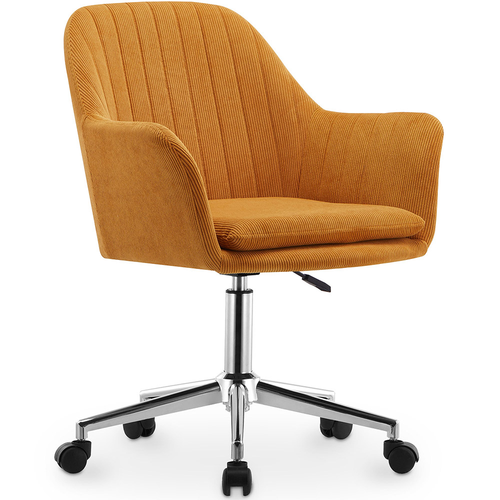  Buy Swivel Office Chair with Armrests - Lumby Orange 61145 - in the UK