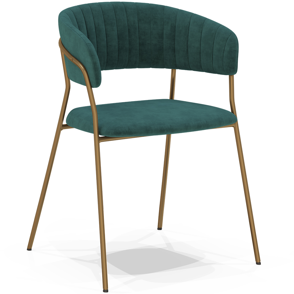  Buy Dining chair - Upholstered in Velvet - Gruna Dark green 61147 - in the UK