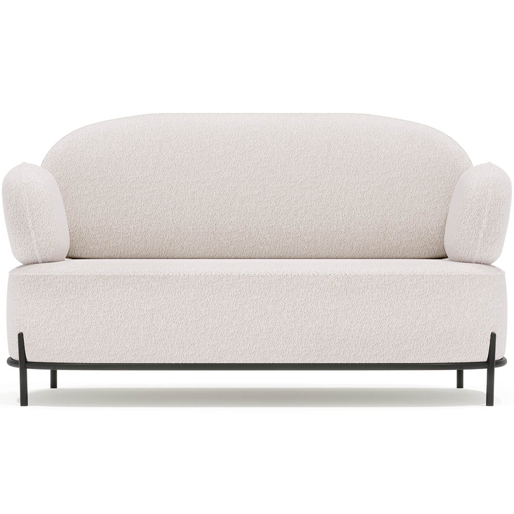  Buy 2/3-Seater Sofa - Upholstered in Bouclé Fabric - Baman White 61155 - in the UK